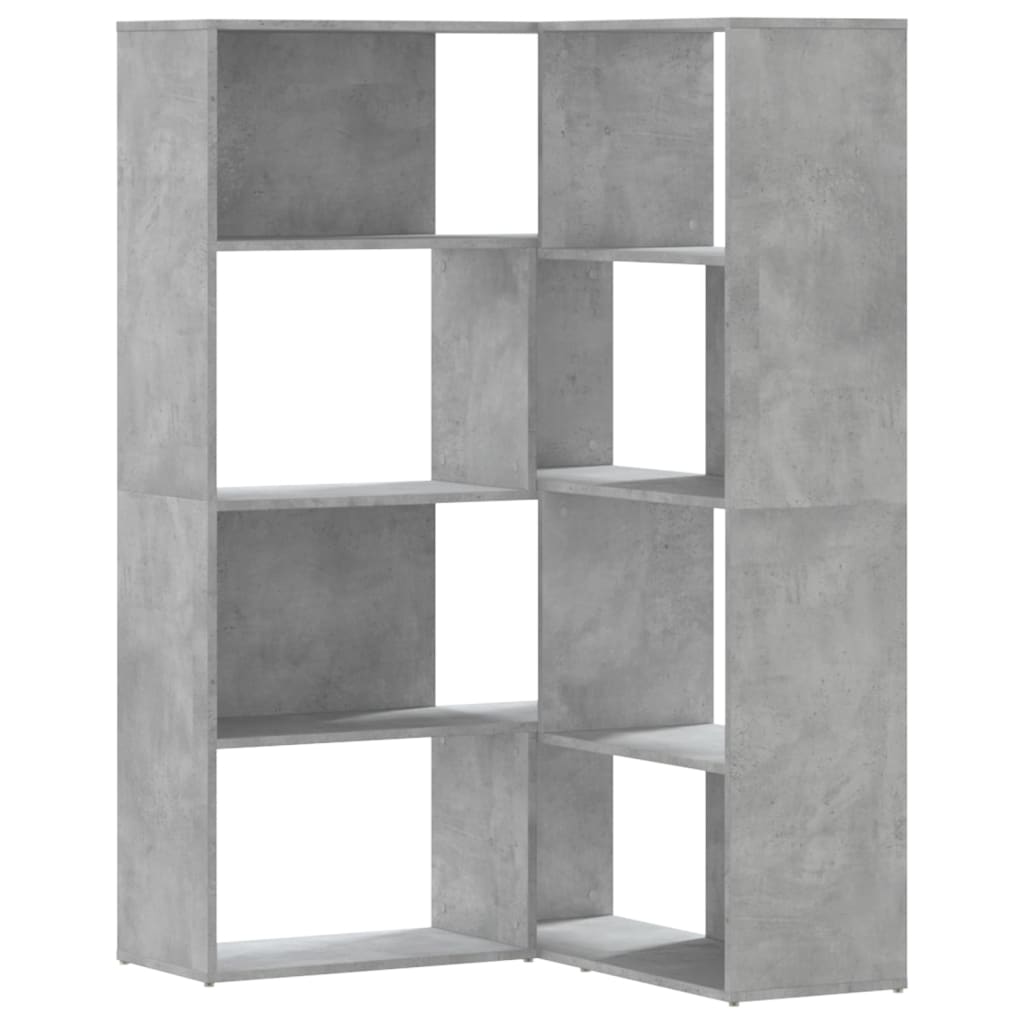 vidaXL Bibliotecă 4 niveluri gri beton 85x85x140 cm lemn prelucrat vidaXL Bibliotecă 4 niveluri gri beton 85x85x140 cm lemn prelucrat