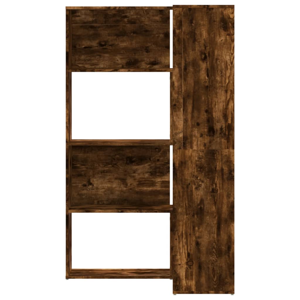 vidaXL Bibliotecă 4 niveluri stejar fumuriu 85x85x140cm lemn prelucrat vidaXL Bibliotecă 4 niveluri stejar fumuriu 85x85x140cm lemn prelucrat