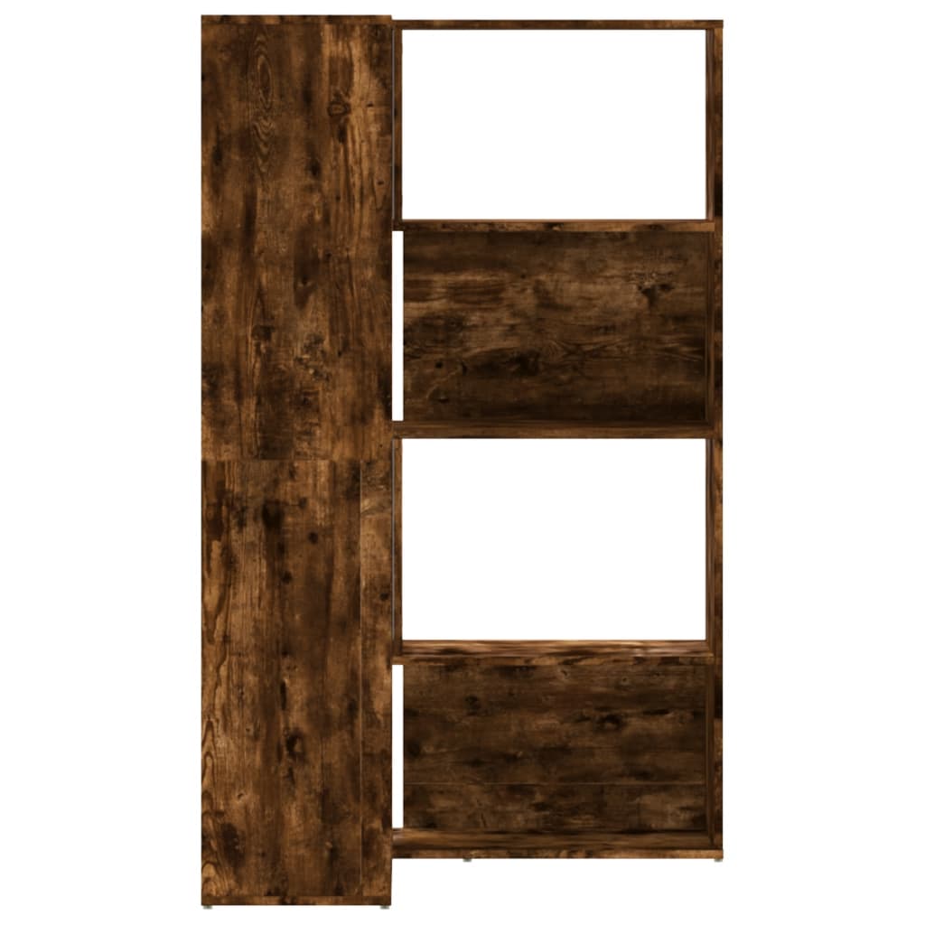 vidaXL Bibliotecă 4 niveluri stejar fumuriu 85x85x140cm lemn prelucrat vidaXL Bibliotecă 4 niveluri stejar fumuriu 85x85x140cm lemn prelucrat