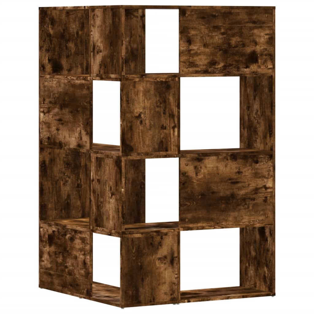 vidaXL Bibliotecă 4 niveluri stejar fumuriu 85x85x140cm lemn prelucrat vidaXL Bibliotecă 4 niveluri stejar fumuriu 85x85x140cm lemn prelucrat