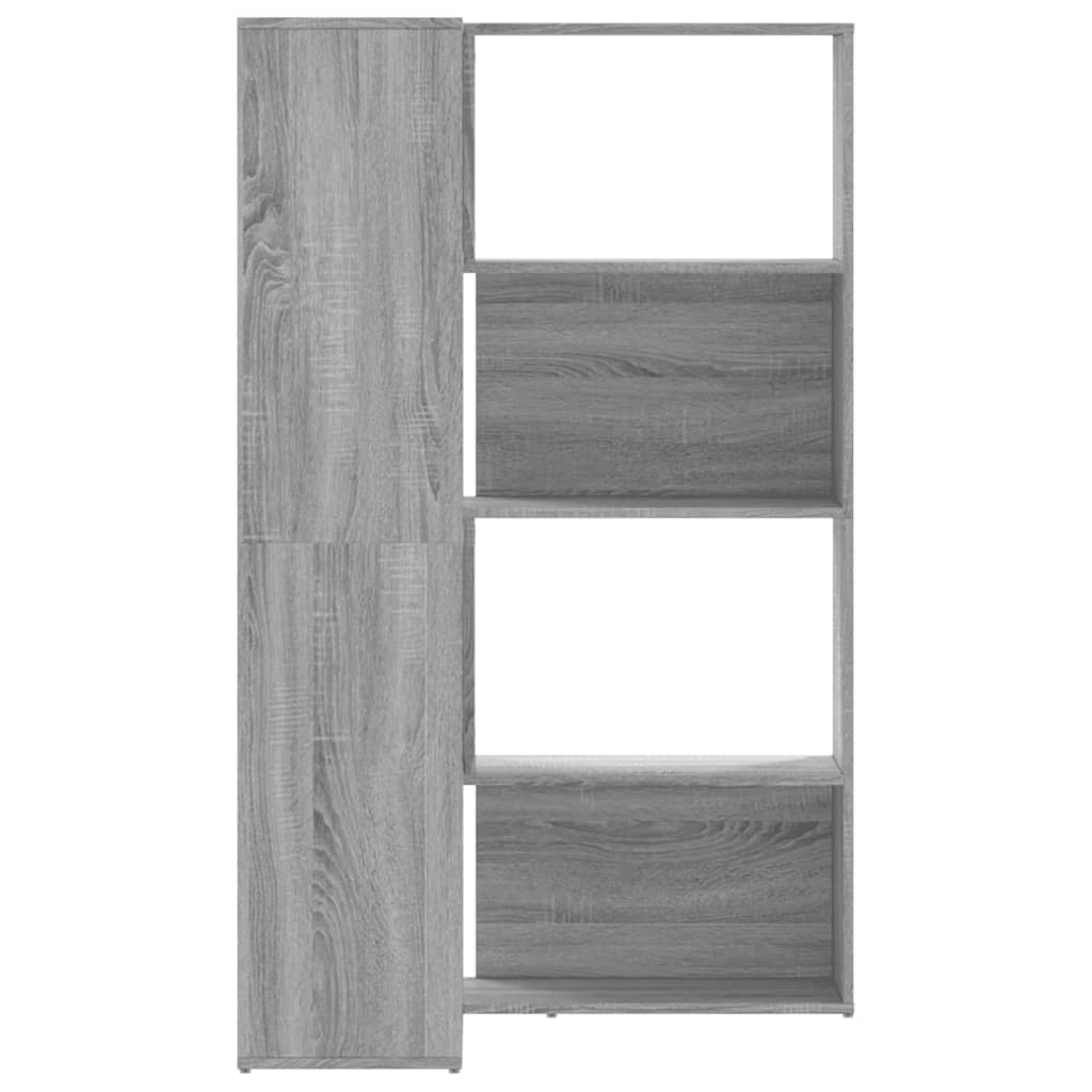 vidaXL Bibliotecă de colț cu 4 niveluri gri sonoma 85x85x140 cm lemn