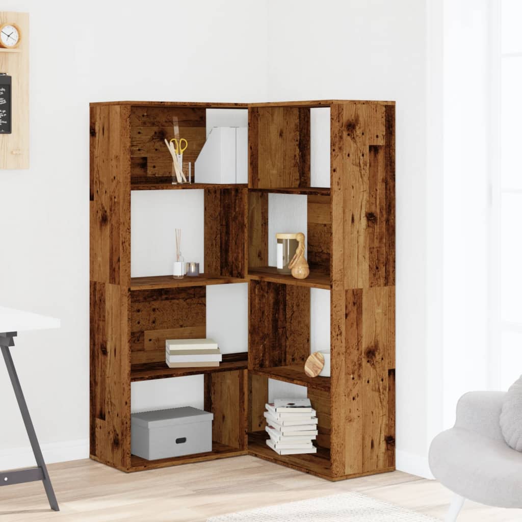 vidaXL Bibliotecă 4 niveluri lemn vechi 85x85x140 cm lemn prelucrat vidaXL Bibliotecă 4 niveluri lemn vechi 85x85x140 cm lemn prelucrat