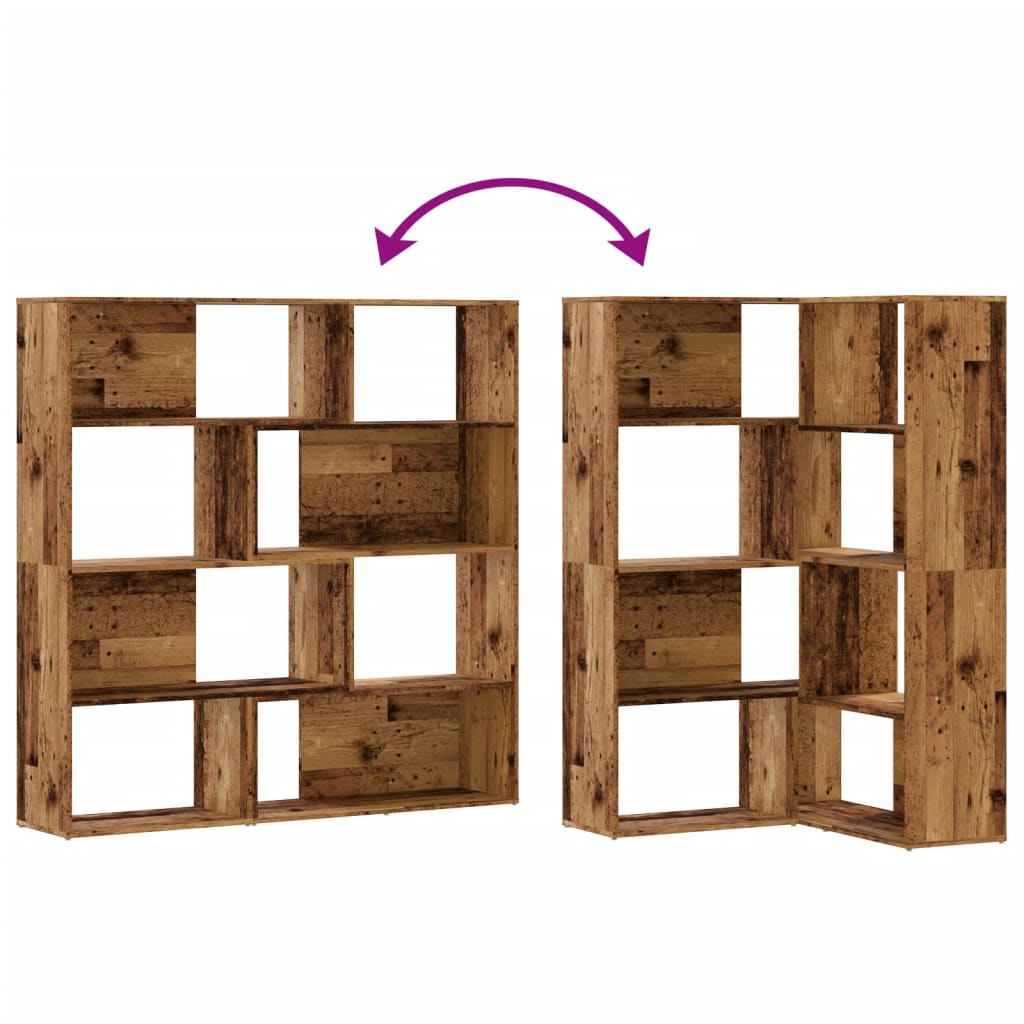 vidaXL Bibliotecă 4 niveluri lemn vechi 85x85x140 cm lemn prelucrat vidaXL Bibliotecă 4 niveluri lemn vechi 85x85x140 cm lemn prelucrat