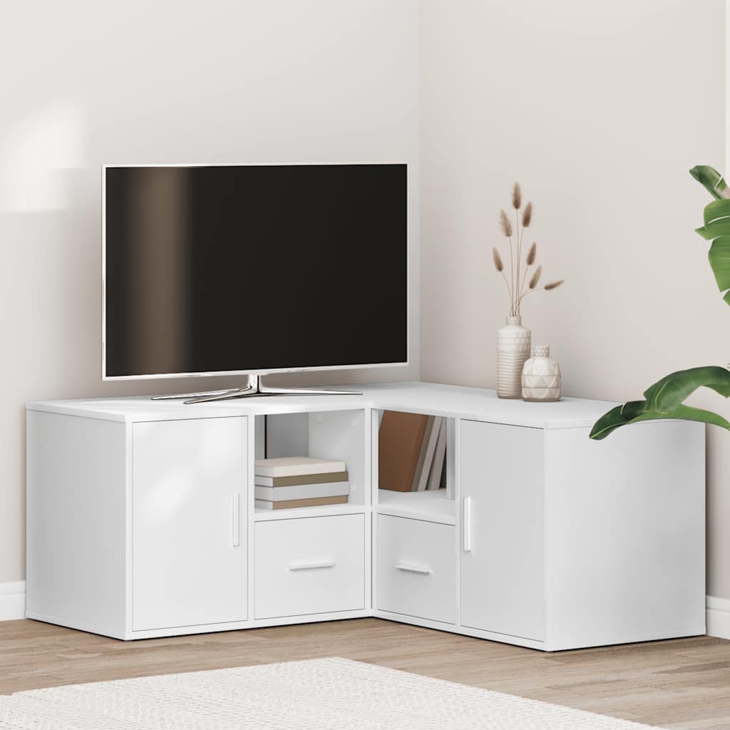 vidaXL Dulap de colț, alb, 160x40x45 cm, lemn prelucrat vidaXL Dulap de colț, alb, 160x40x45 cm, lemn prelucrat