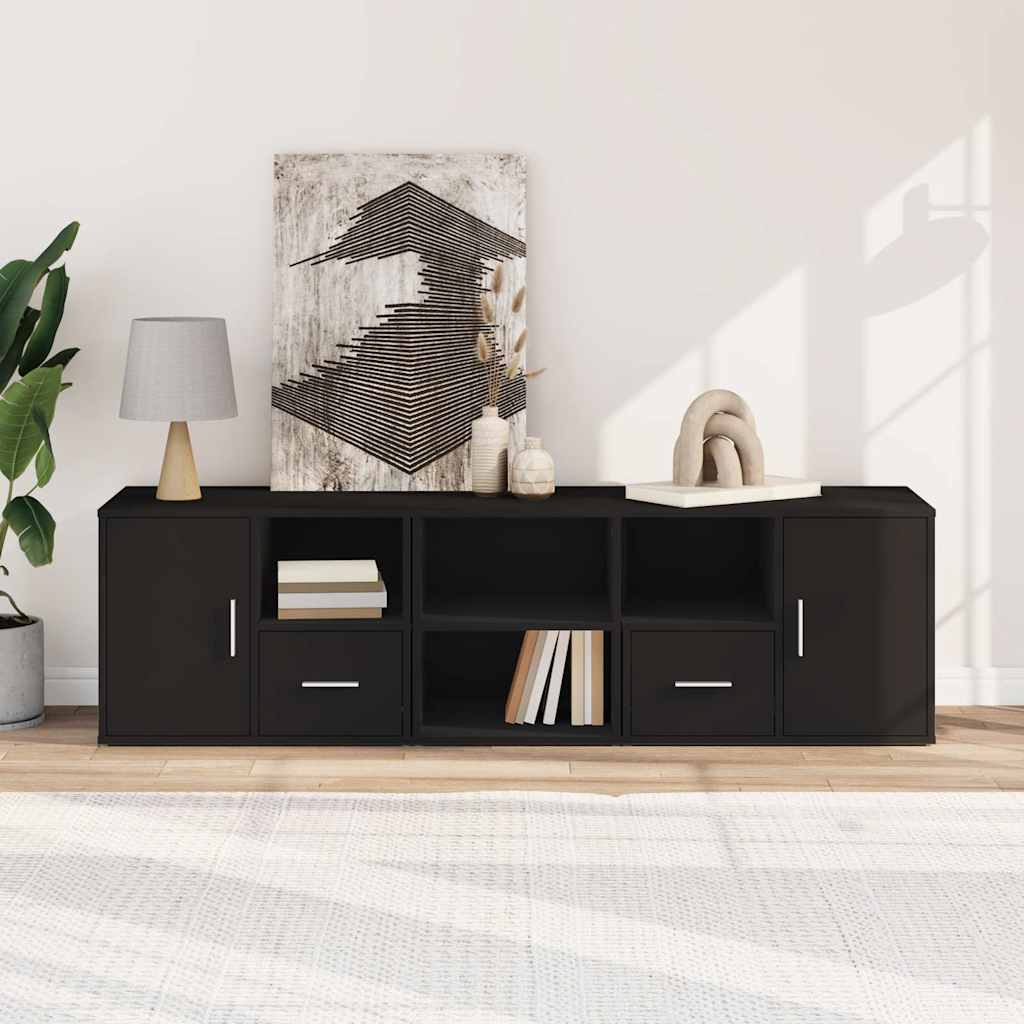 vidaXL Dulap de colț, negru, 160x40x45 cm, lemn prelucrat vidaXL Dulap de colț, negru, 160x40x45 cm, lemn prelucrat