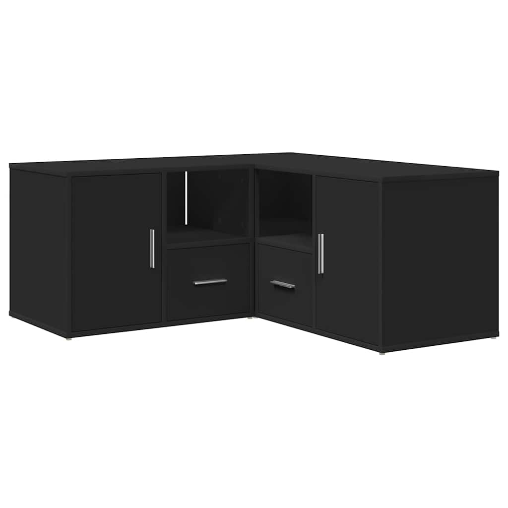 vidaXL Dulap de colț, negru, 160x40x45 cm, lemn prelucrat vidaXL Dulap de colț, negru, 160x40x45 cm, lemn prelucrat