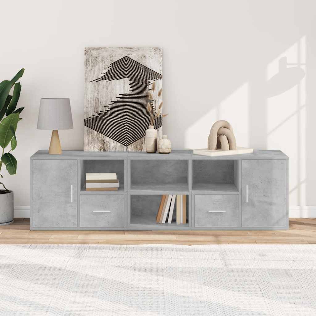vidaXL Dulap de colț, gri beton, 160x40x45 cm, lemn prelucrat vidaXL Dulap de colț, gri beton, 160x40x45 cm, lemn prelucrat