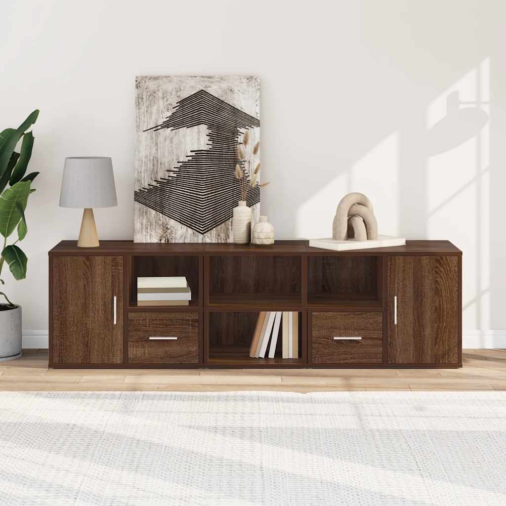 vidaXL Dulap colțar, stejar maro, 160x40x45 cm, lemn prelucrat vidaXL Dulap colțar, stejar maro, 160x40x45 cm, lemn prelucrat