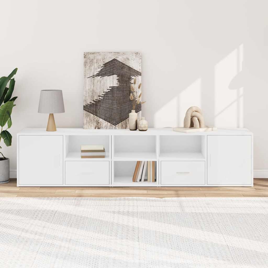 vidaXL Dulap de colț, alb, 200x40x45 cm, lemn prelucrat vidaXL Dulap de colț, alb, 200x40x45 cm, lemn prelucrat