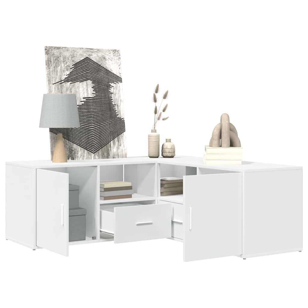 vidaXL Dulap de colț, alb, 200x40x45 cm, lemn prelucrat vidaXL Dulap de colț, alb, 200x40x45 cm, lemn prelucrat