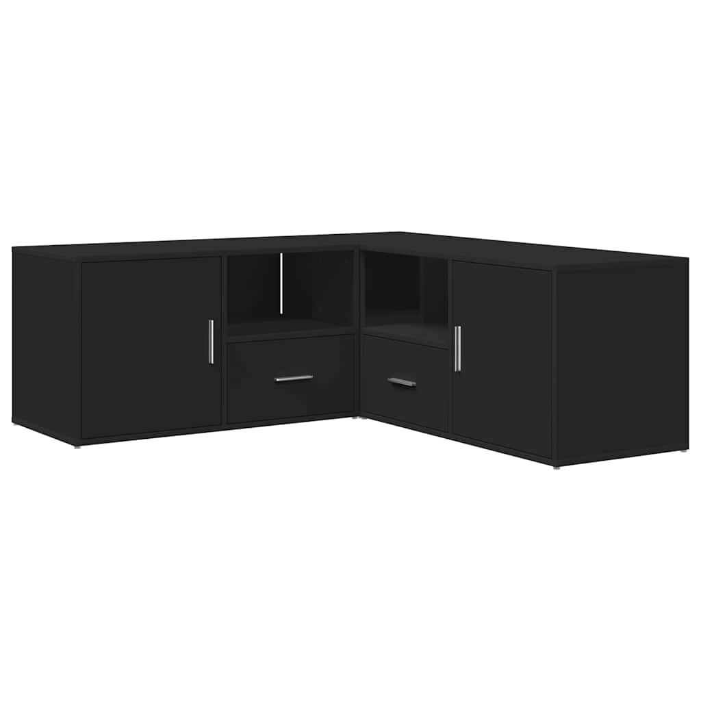 vidaXL Dulap de colț, negru, 200x40x45 cm, lemn prelucrat vidaXL Dulap de colț, negru, 200x40x45 cm, lemn prelucrat