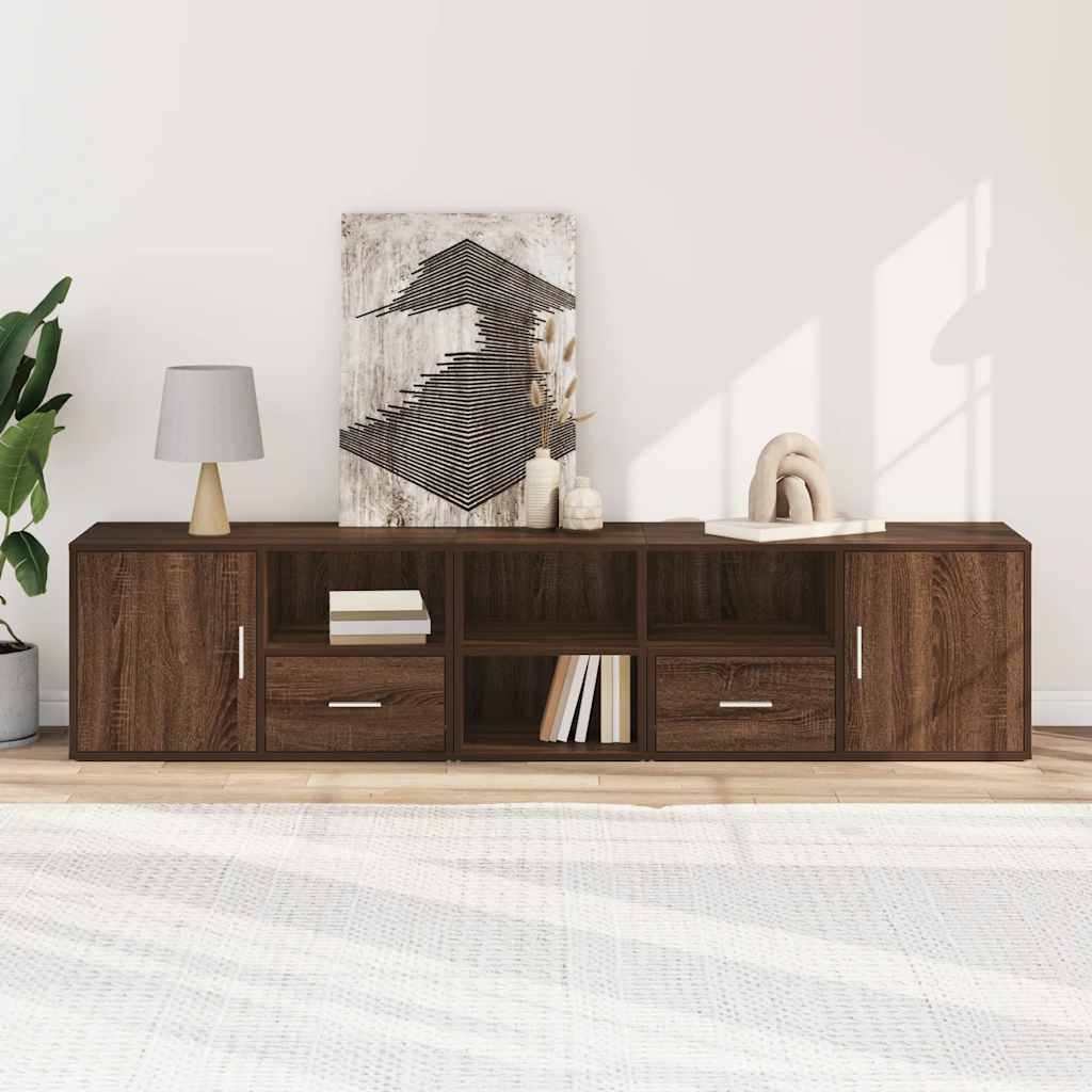 vidaXL Dulap colțar, stejar maro, 200x40x45 cm, lemn prelucrat vidaXL Dulap colțar, stejar maro, 200x40x45 cm, lemn prelucrat