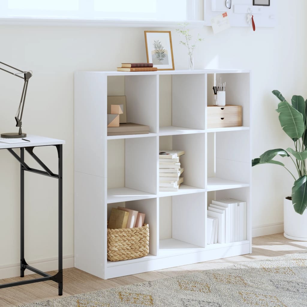 vidaXL Bibliotecă, alb, 102x32x108 cm, lemn prelucrat vidaXL Bibliotecă, alb, 102x32x108 cm, lemn prelucrat