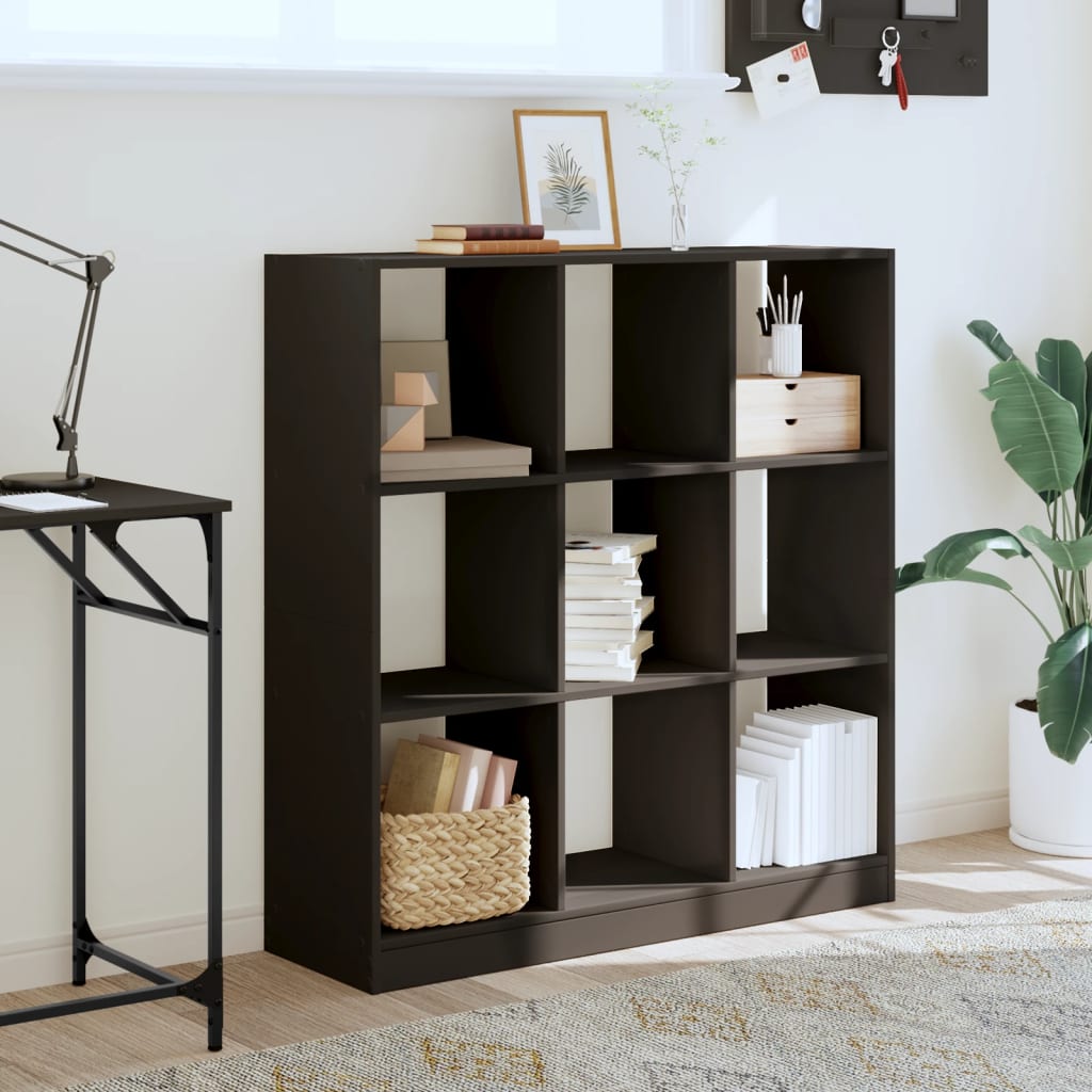 vidaXL Bibliotecă, negru, 102x32x108 cm, lemn prelucrat vidaXL Bibliotecă, negru, 102x32x108 cm, lemn prelucrat
