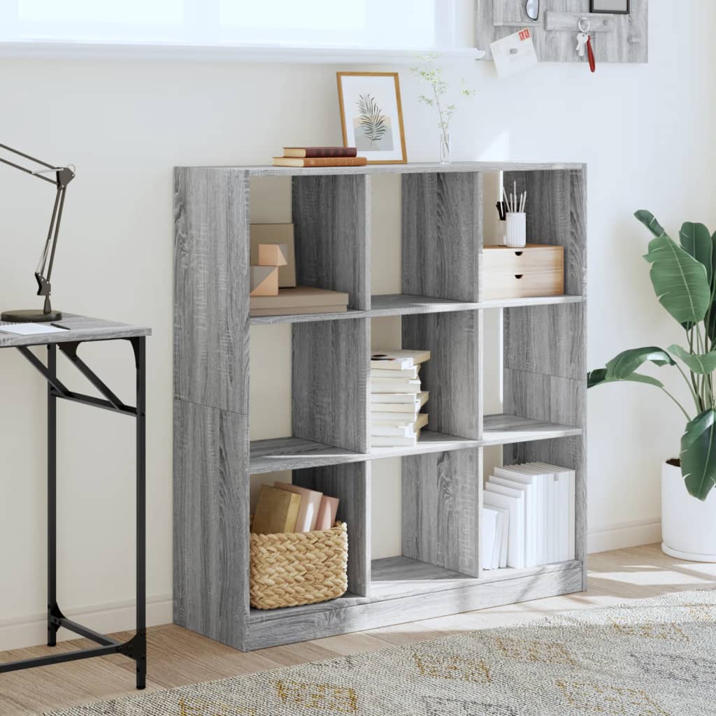 vidaXL Bibliotecă, gri sonoma, 102x32x108 cm, lemn prelucrat vidaXL Bibliotecă, gri sonoma, 102x32x108 cm, lemn prelucrat