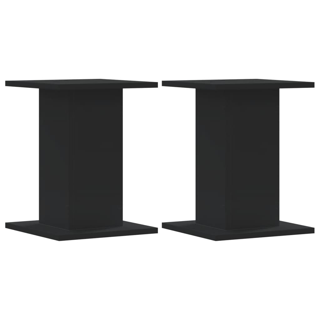 vidaXL Suporturi de plante 2 buc. negru 30x30x40 cm lemn prelucrat vidaXL Suporturi de plante 2 buc. negru 30x30x40 cm lemn prelucrat