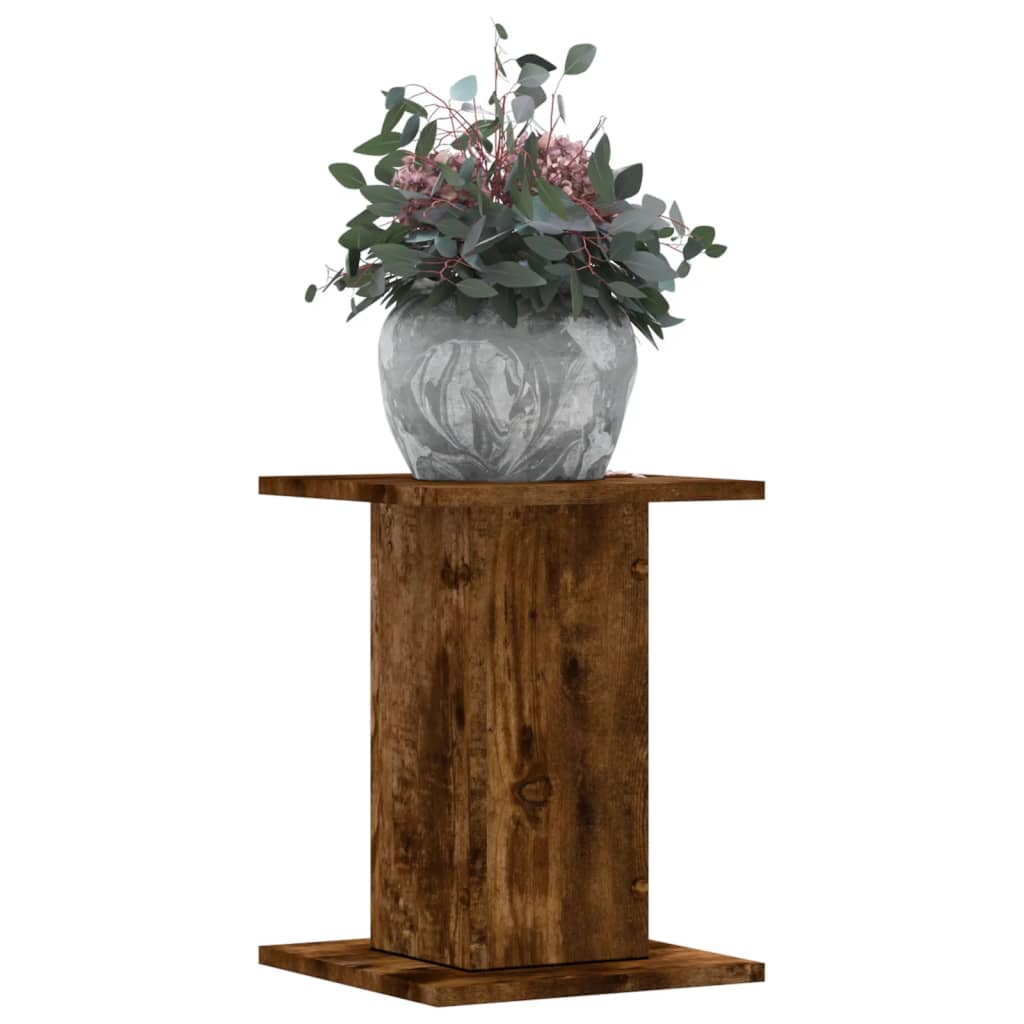 vidaXL Suporturi de plante 2 buc. stejar fumuriu 30x30x40 cm lemn vidaXL Suporturi de plante 2 buc. stejar fumuriu 30x30x40 cm lemn