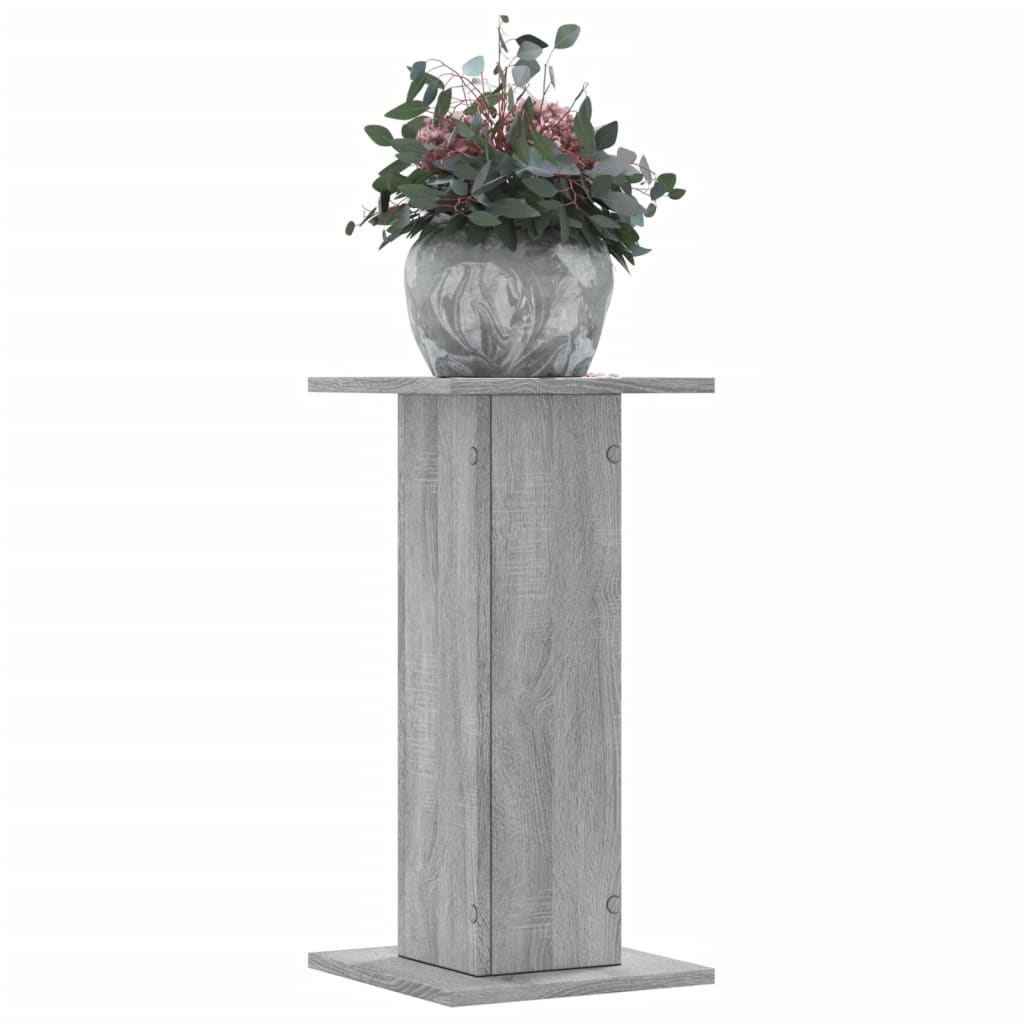 vidaXL Suporturi de plante 2 buc. gri sonoma 30x30x60cm lemn prelucrat vidaXL Suporturi de plante 2 buc. gri sonoma 30x30x60cm lemn prelucrat
