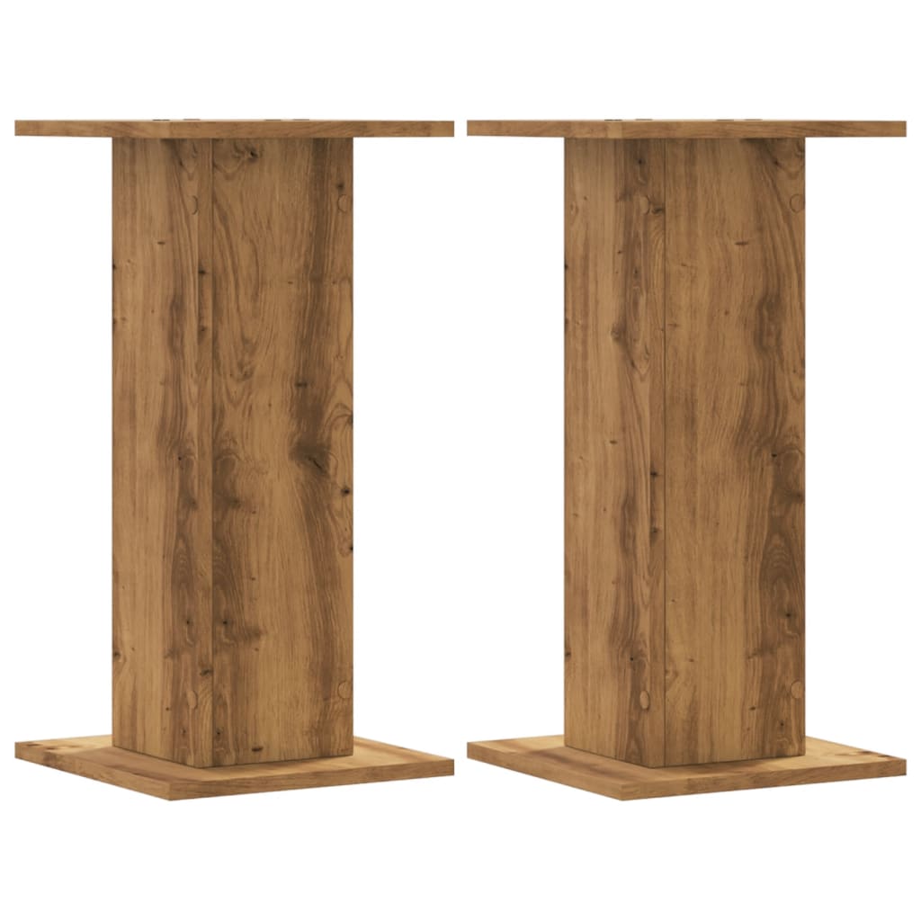vidaXL Suporturi de plante, 2 buc., stejar artizanal, 30x30x60cm, lemn vidaXL Suporturi de plante, 2 buc., stejar artizanal, 30x30x60cm, lemn