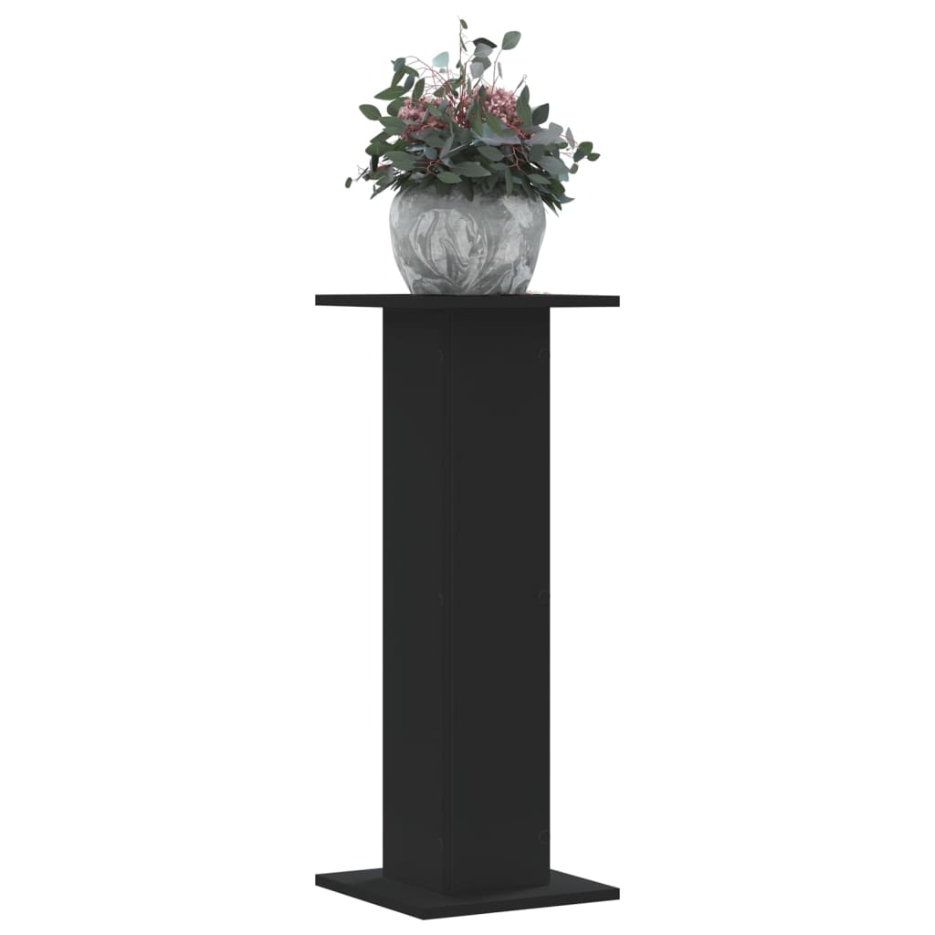 vidaXL Suporturi de plante, 2 buc., negru, 30x30x80 cm, lemn prelucrat vidaXL Suporturi de plante, 2 buc., negru, 30x30x80 cm, lemn prelucrat