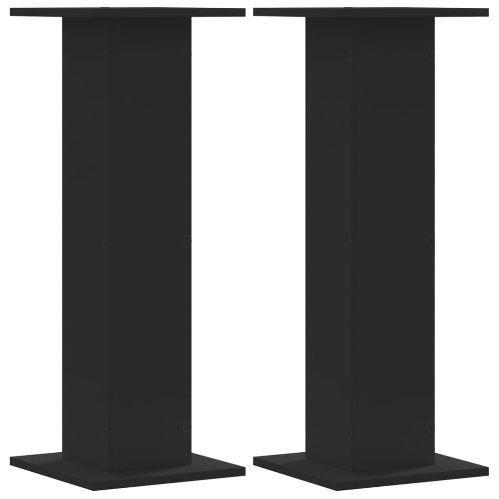 vidaXL Suporturi de plante, 2 buc., negru, 30x30x80 cm, lemn prelucrat vidaXL Suporturi de plante, 2 buc., negru, 30x30x80 cm, lemn prelucrat