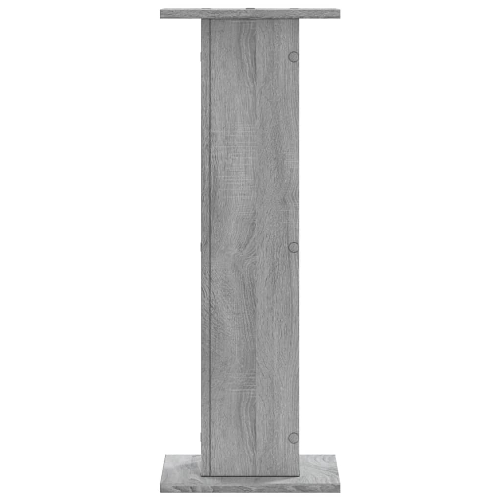 vidaXL Suporturi de plante 2 buc. gri sonoma 30x30x80cm lemn prelucrat vidaXL Suporturi de plante 2 buc. gri sonoma 30x30x80cm lemn prelucrat