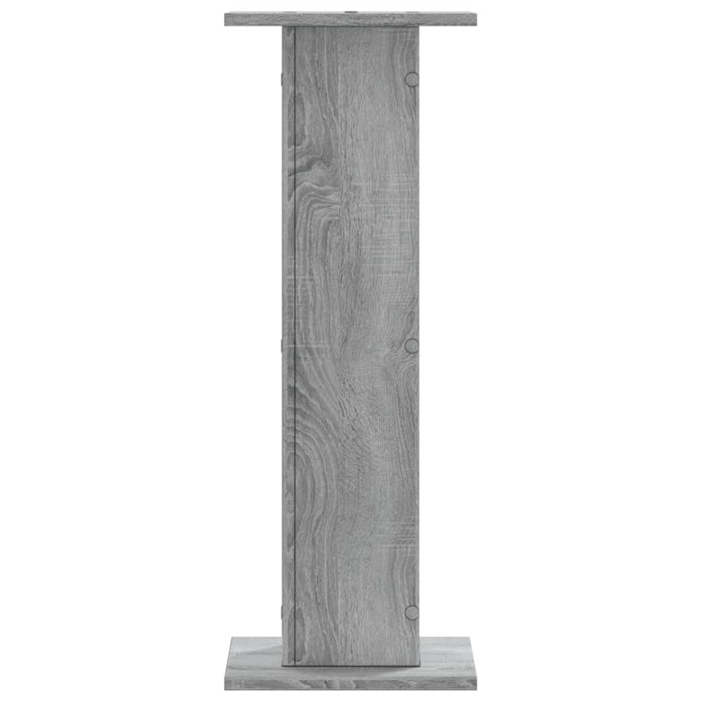 vidaXL Suporturi de plante 2 buc. gri sonoma 30x30x80cm lemn prelucrat vidaXL Suporturi de plante 2 buc. gri sonoma 30x30x80cm lemn prelucrat