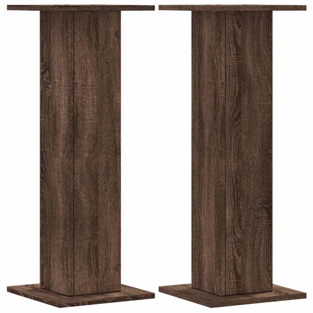 vidaXL Suporturi plante 2 buc. maro stejar 30x30x80 cm lemn prelucrat vidaXL Suporturi plante 2 buc. maro stejar 30x30x80 cm lemn prelucrat