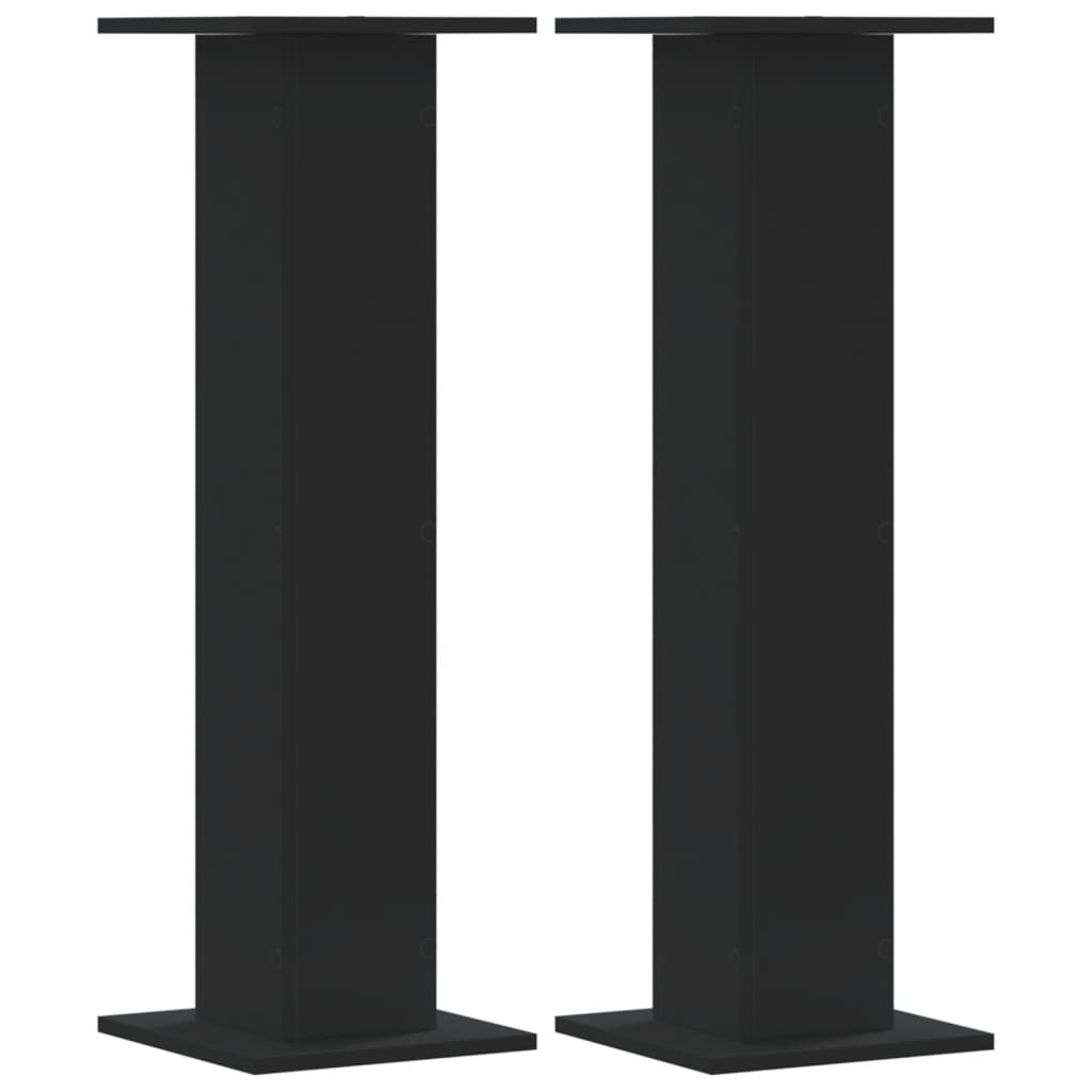 vidaXL Suporturi de plante, 2 buc., negru, 30x30x95 cm, lemn prelucrat vidaXL Suporturi de plante, 2 buc., negru, 30x30x95 cm, lemn prelucrat