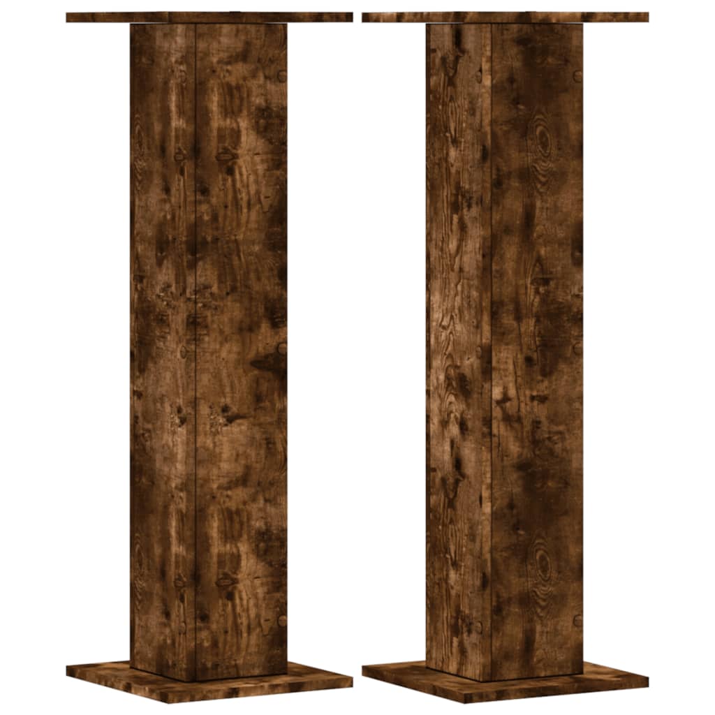 vidaXL Suporturi de plante 2 buc. stejar fumuriu 30x30x95 cm lemn vidaXL Suporturi de plante 2 buc. stejar fumuriu 30x30x95 cm lemn