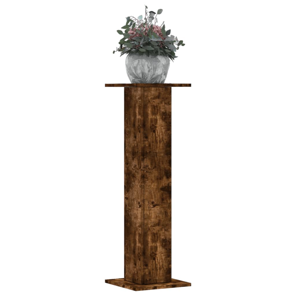 vidaXL Suporturi de plante 2 buc. stejar fumuriu 30x30x95 cm lemn vidaXL Suporturi de plante 2 buc. stejar fumuriu 30x30x95 cm lemn