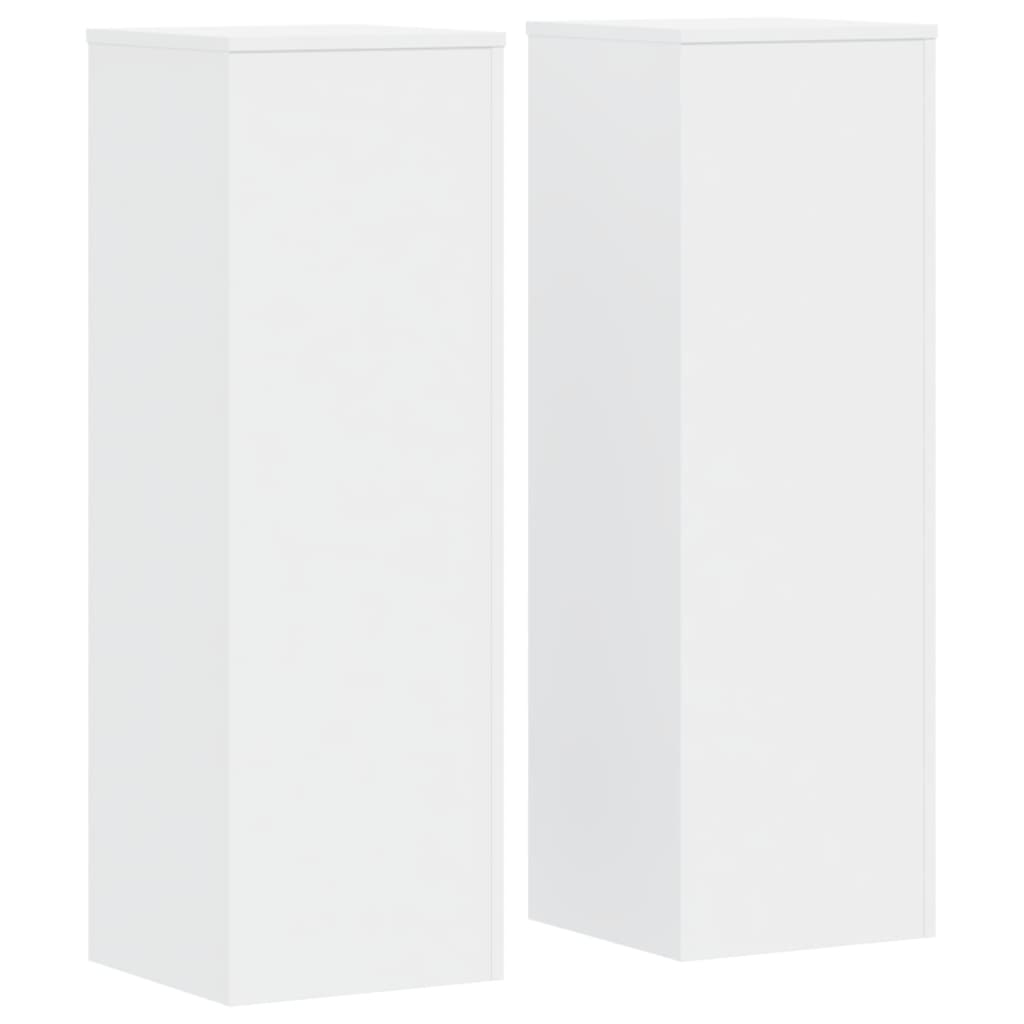 vidaXL Suporturi plante, 2 buc., alb, 33x33x100 cm, lemn prelucrat vidaXL Suporturi plante, 2 buc., alb, 33x33x100 cm, lemn prelucrat
