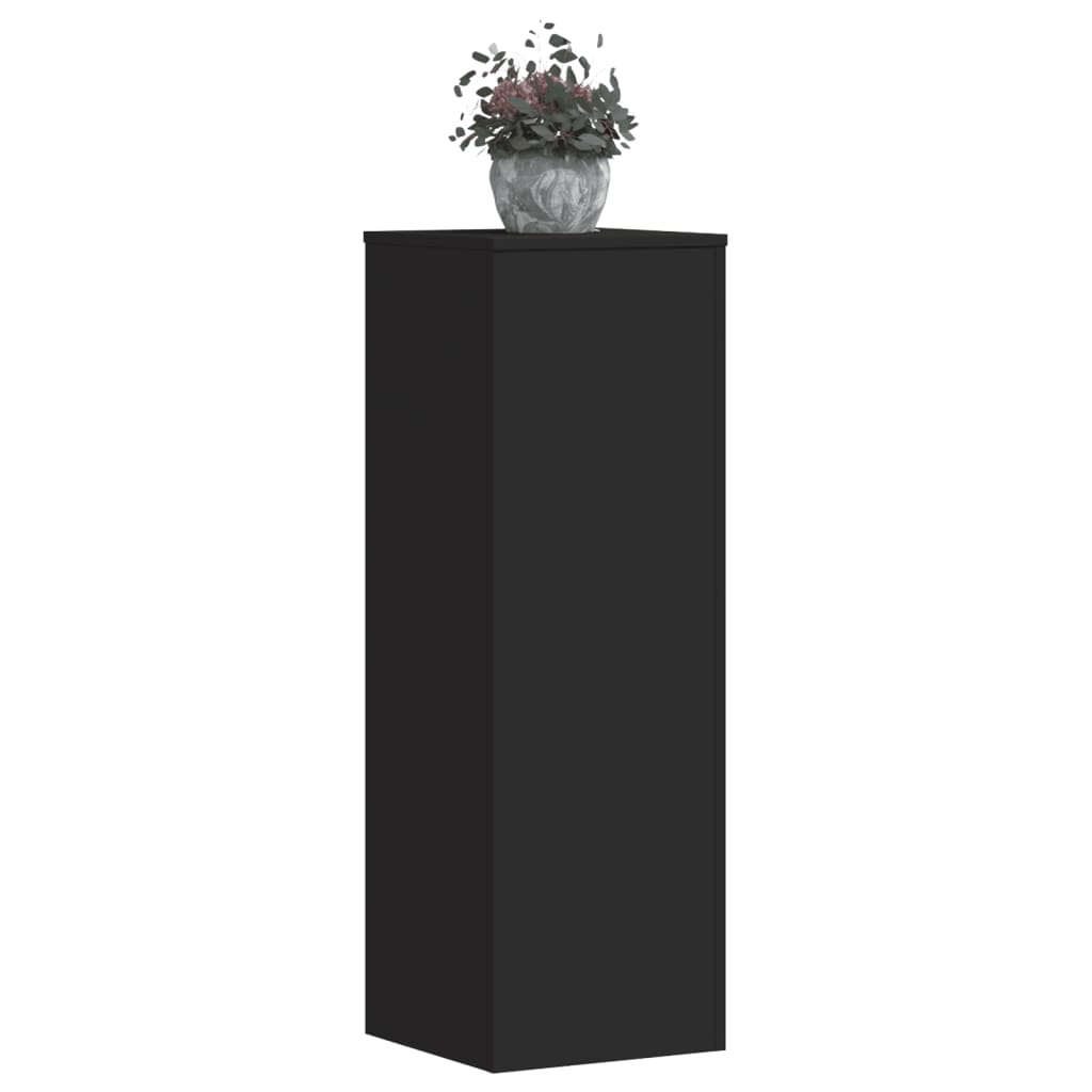 vidaXL Suporturi plante, 2 buc., negru, 33x33x100 cm, lemn prelucrat vidaXL Suporturi plante, 2 buc., negru, 33x33x100 cm, lemn prelucrat