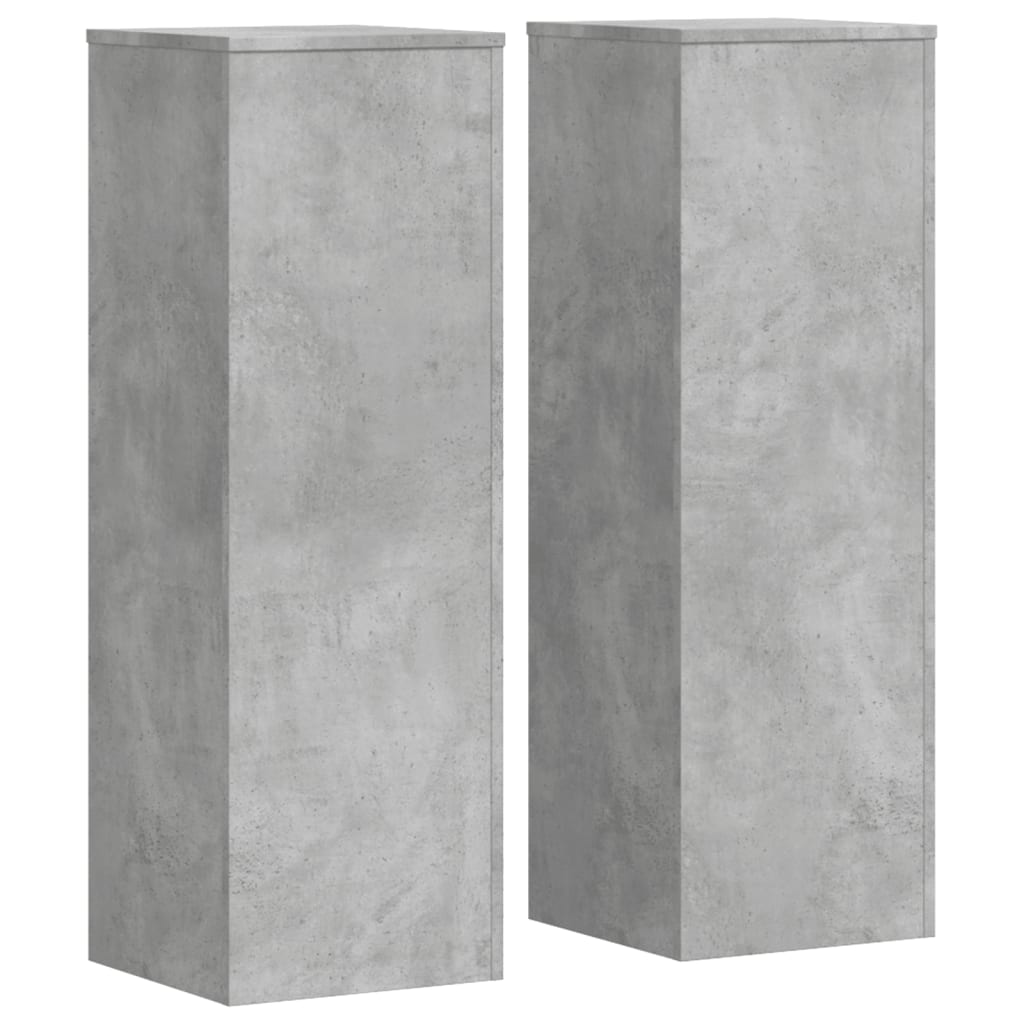 vidaXL Suporturi plante 2 buc. gri beton 33x33x100 cm lemn prelucrat vidaXL Suporturi plante 2 buc. gri beton 33x33x100 cm lemn prelucrat