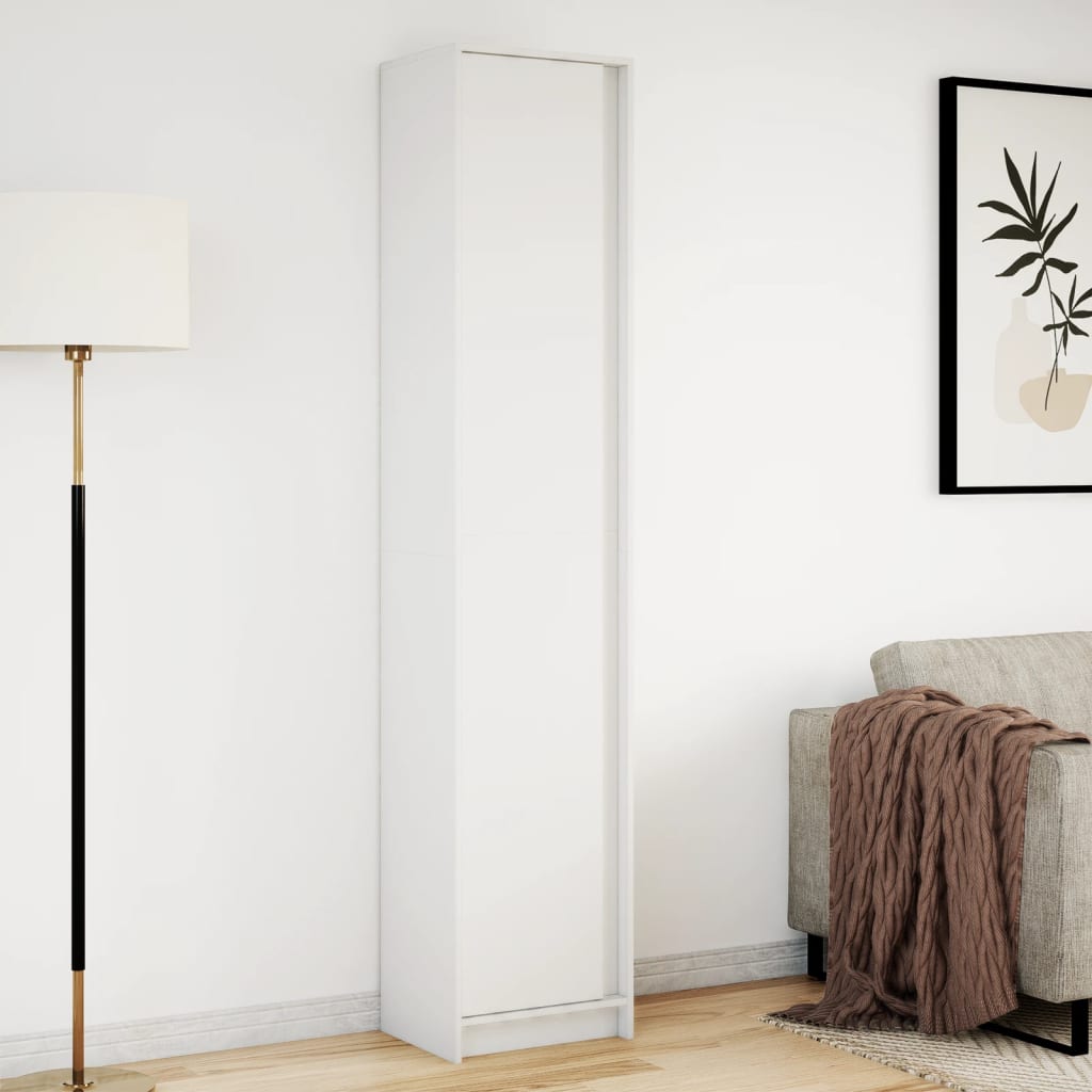 vidaXL Dulap înalt cu LED alb 41,5x32,5x200 cm lemn prelucrat vidaXL Dulap înalt cu LED alb 41,5x32,5x200 cm lemn prelucrat
