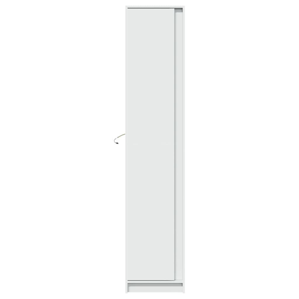 vidaXL Dulap înalt cu LED alb 41,5x32,5x200 cm lemn prelucrat vidaXL Dulap înalt cu LED alb 41,5x32,5x200 cm lemn prelucrat