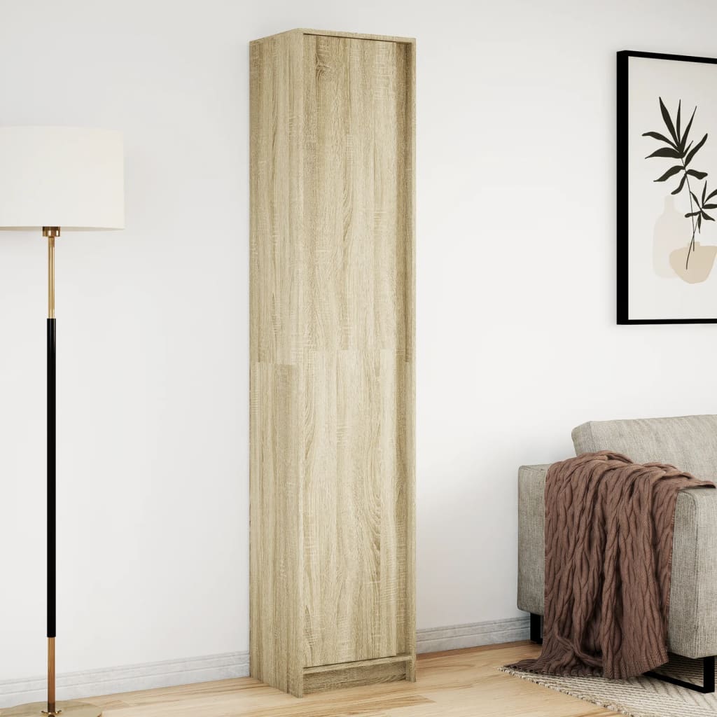 vidaXL Dulap înalt cu LED stejar sonoma 41,5x32,5x200cm lemn prelucrat vidaXL Dulap înalt cu LED stejar sonoma 41,5x32,5x200cm lemn prelucrat
