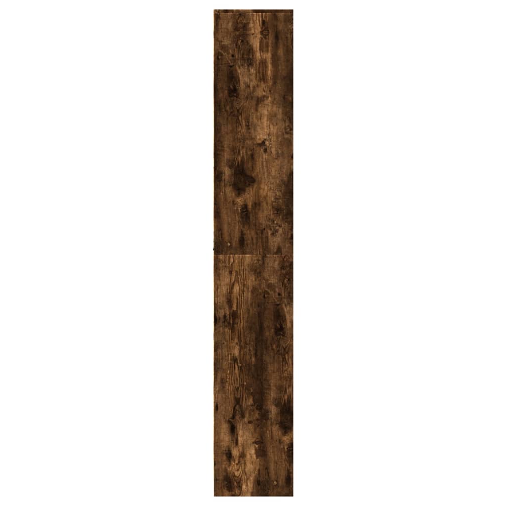 vidaXL Dulap înalt LED stejar fumuriu 41,5x32,5x200 cm lemn prelucrat vidaXL Dulap înalt LED stejar fumuriu 41,5x32,5x200 cm lemn prelucrat