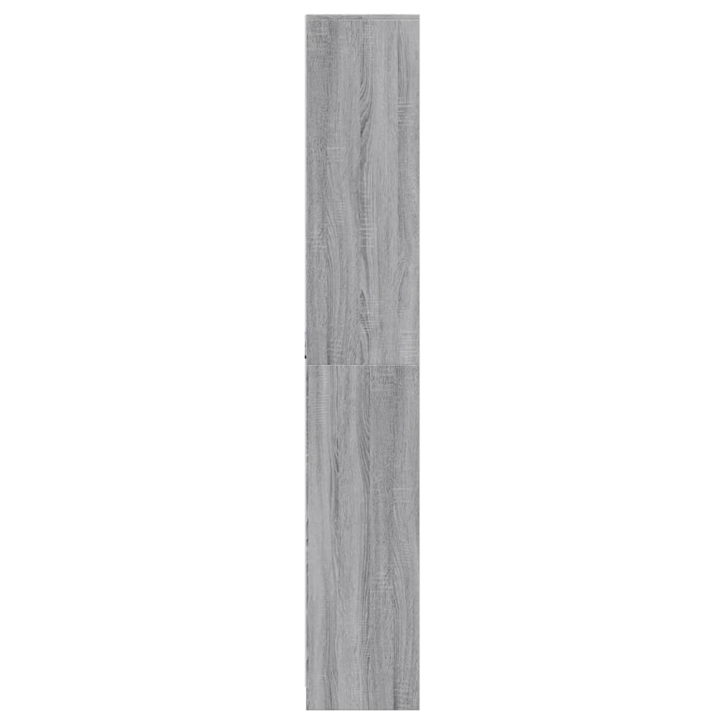 vidaXL Dulap înalt cu LED gri sonoma 41,5x32,5x200 cm lemn prelucrat vidaXL Dulap înalt cu LED gri sonoma 41,5x32,5x200 cm lemn prelucrat