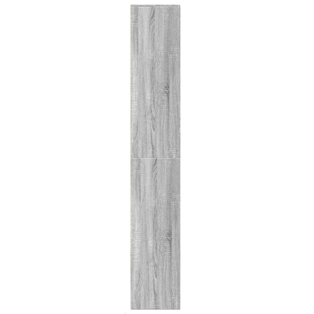 vidaXL Dulap înalt cu LED gri sonoma 69x32,5x200 cm lemn prelucrat vidaXL Dulap înalt cu LED gri sonoma 69x32,5x200 cm lemn prelucrat