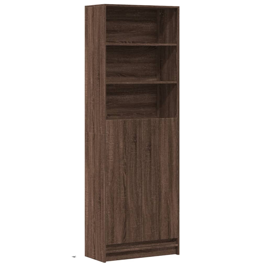 vidaXL Dulap înalt cu LED stejar maro 69x32,5x200 cm lemn prelucrat vidaXL Dulap înalt cu LED stejar maro 69x32,5x200 cm lemn prelucrat