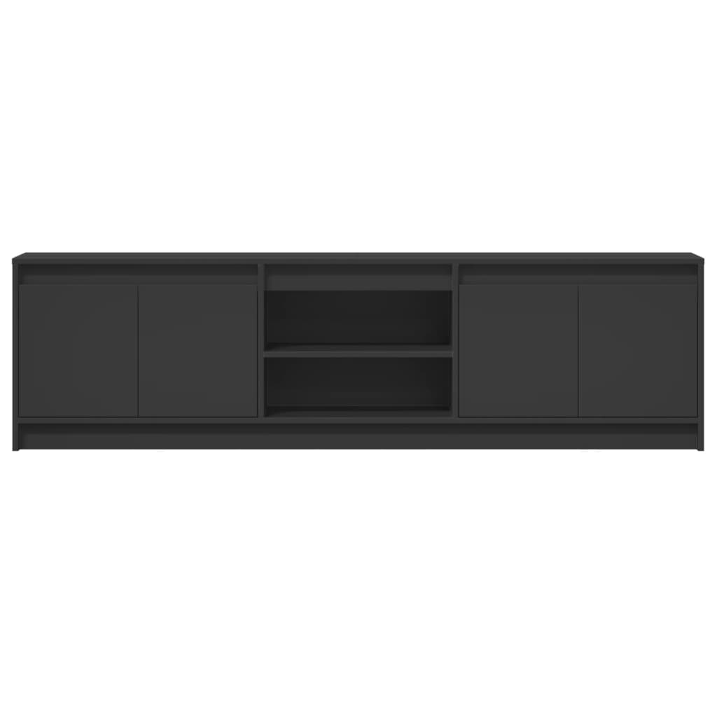 vidaXL Dulap TV cu LED, negru, 180x34x50 cm, lemn prelucrat