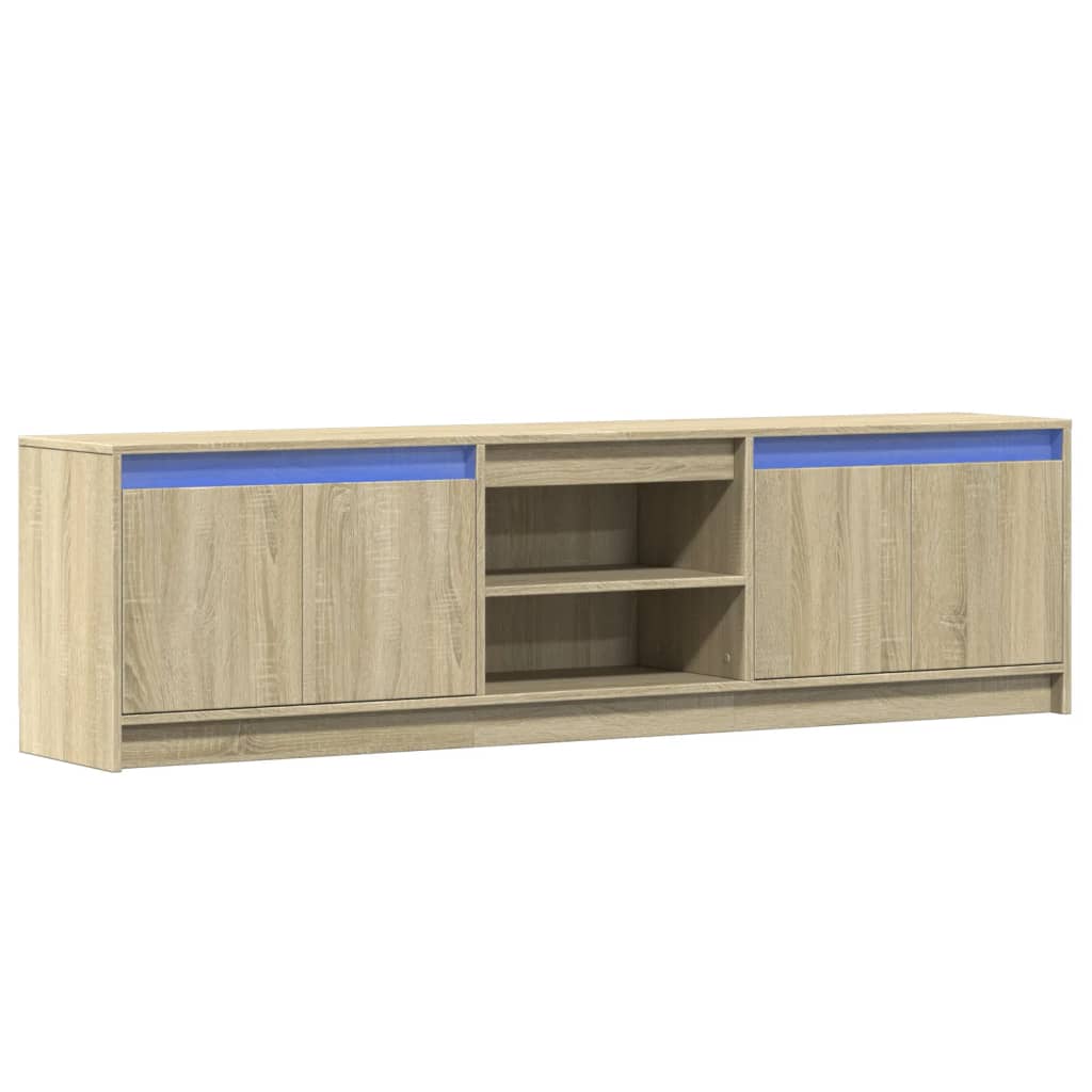 vidaXL Dulap TV cu LED, stejar sonoma, 180x34x50 cm, lemn prelucrat vidaXL Dulap TV cu LED, stejar sonoma, 180x34x50 cm, lemn prelucrat
