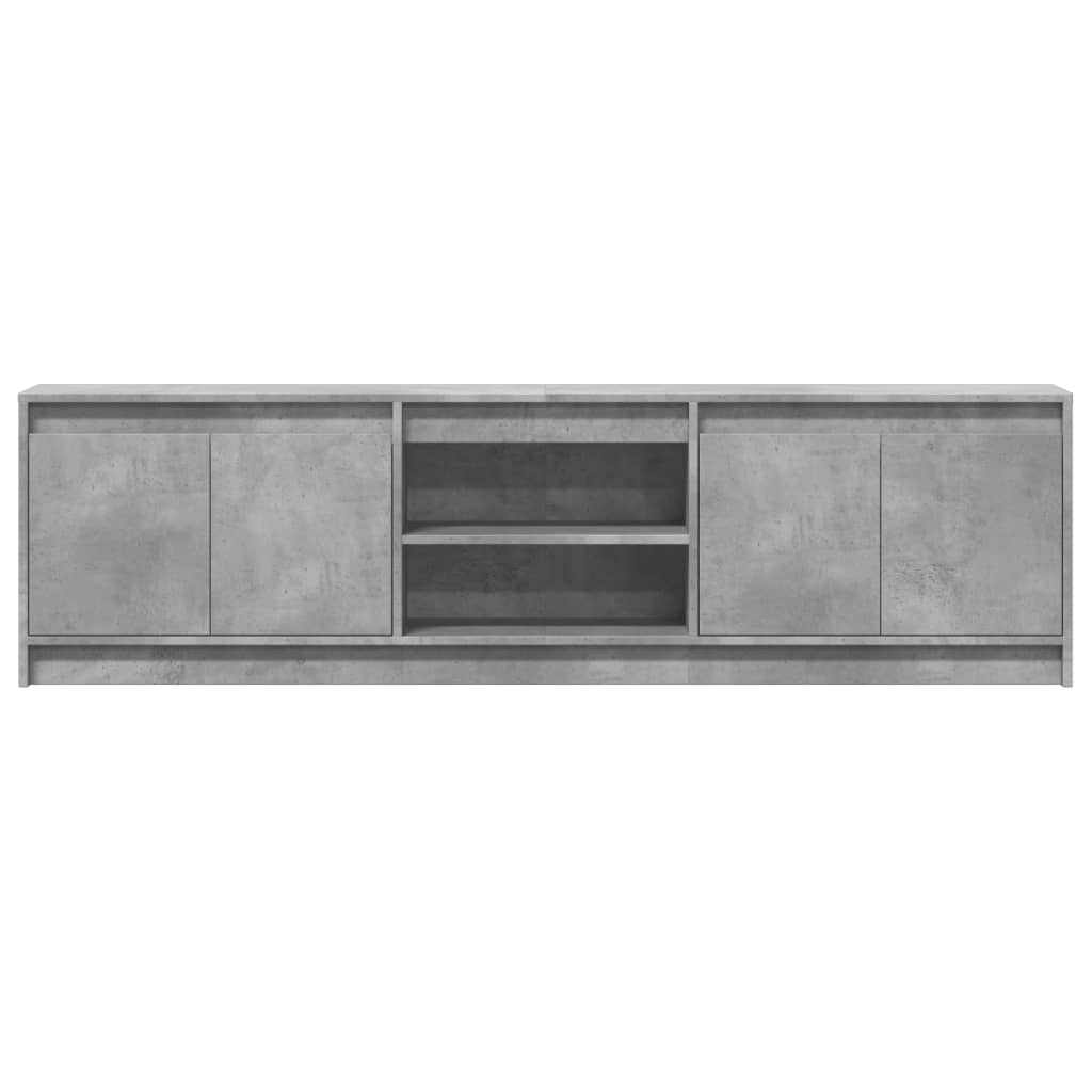 vidaXL Dulap TV cu LED, gri beton, 180x34x50 cm, lemn prelucrat