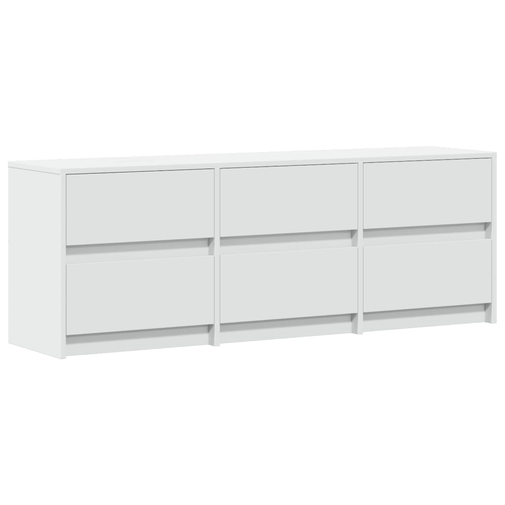 vidaXL Comodă TV cu LED, alb, 140x34x50 cm, lemn prelucrat vidaXL Comodă TV cu LED, alb, 140x34x50 cm, lemn prelucrat
