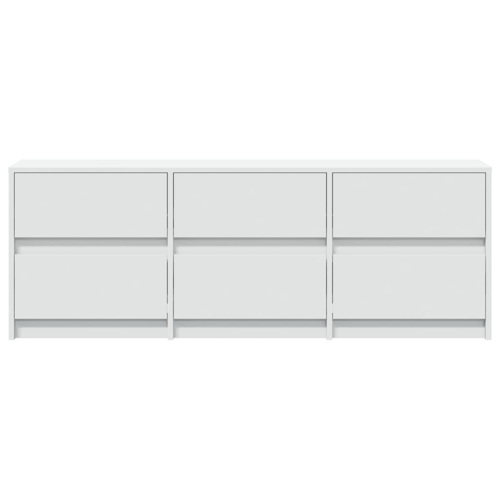 vidaXL Comodă TV cu LED, alb, 140x34x50 cm, lemn prelucrat vidaXL Comodă TV cu LED, alb, 140x34x50 cm, lemn prelucrat