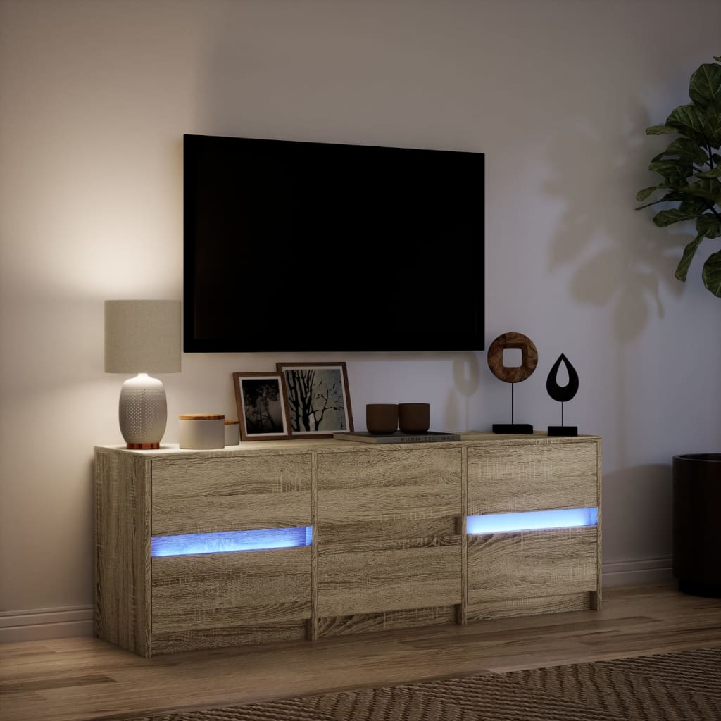 vidaXL Dulap TV, stejar sonoma, 140x34x50 cm, lemn compozit vidaXL Dulap TV, stejar sonoma, 140x34x50 cm, lemn compozit