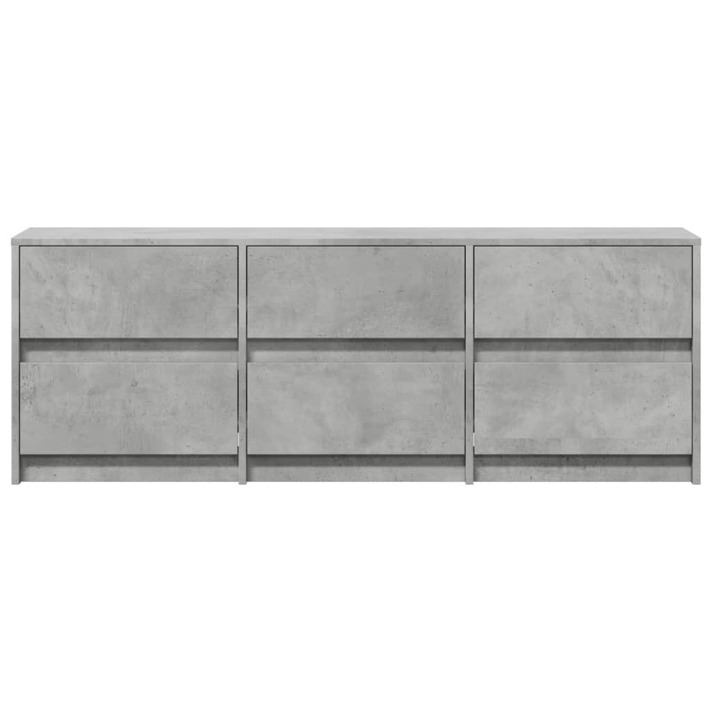 vidaXL Dulap TV cu LED, gri beton, 140x34x50 cm, lemn prelucrat