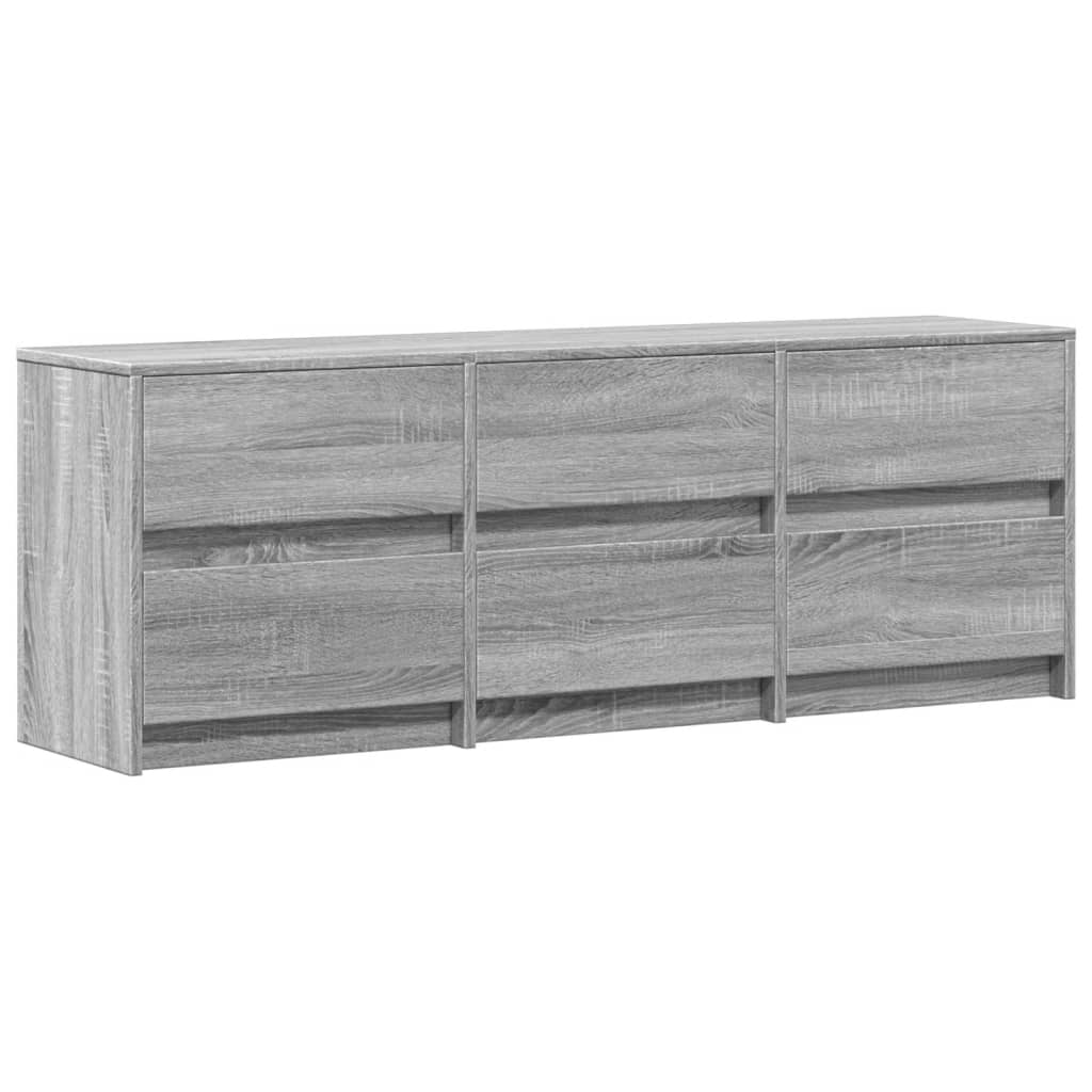 vidaXL Dulap TV cu LED, gri sonoma, 140x34x50 cm, lemn prelucrat