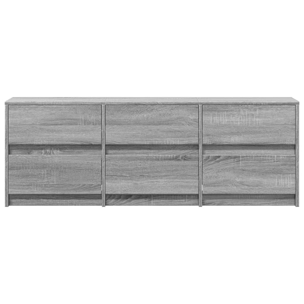 vidaXL Dulap TV cu LED, gri sonoma, 140x34x50 cm, lemn prelucrat